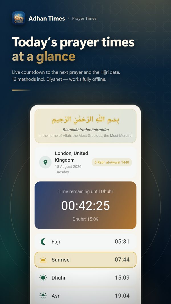 Ezan: Prayer Times screenshot 1