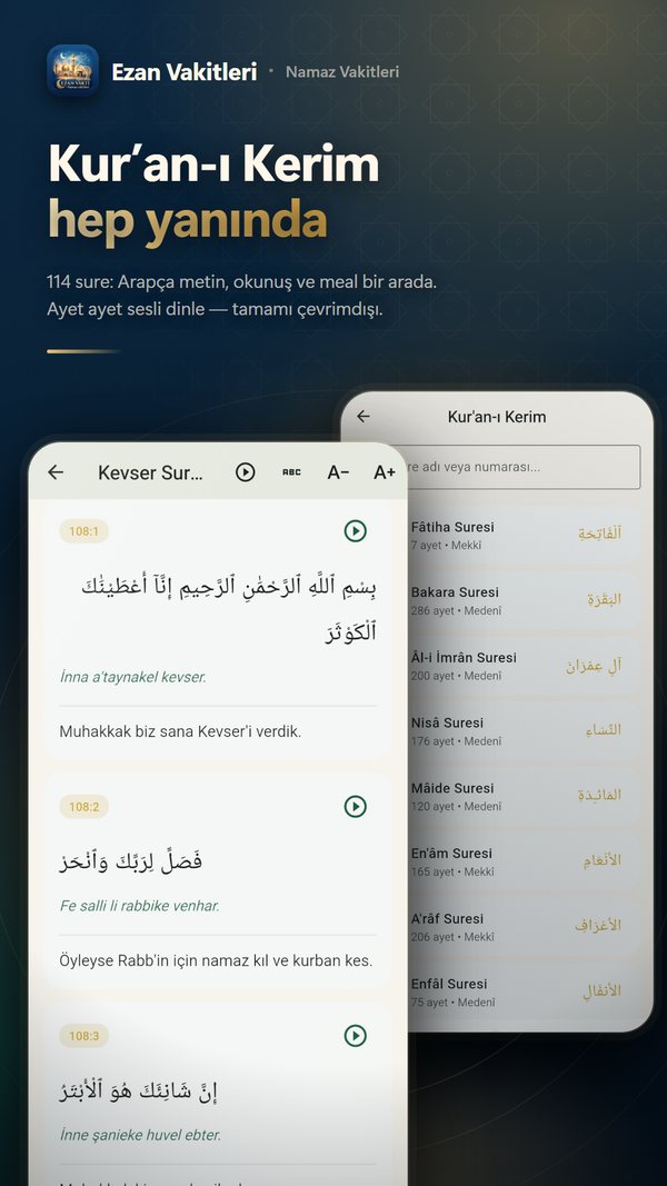 Ezan Vakitleri ekran görüntüsü 3