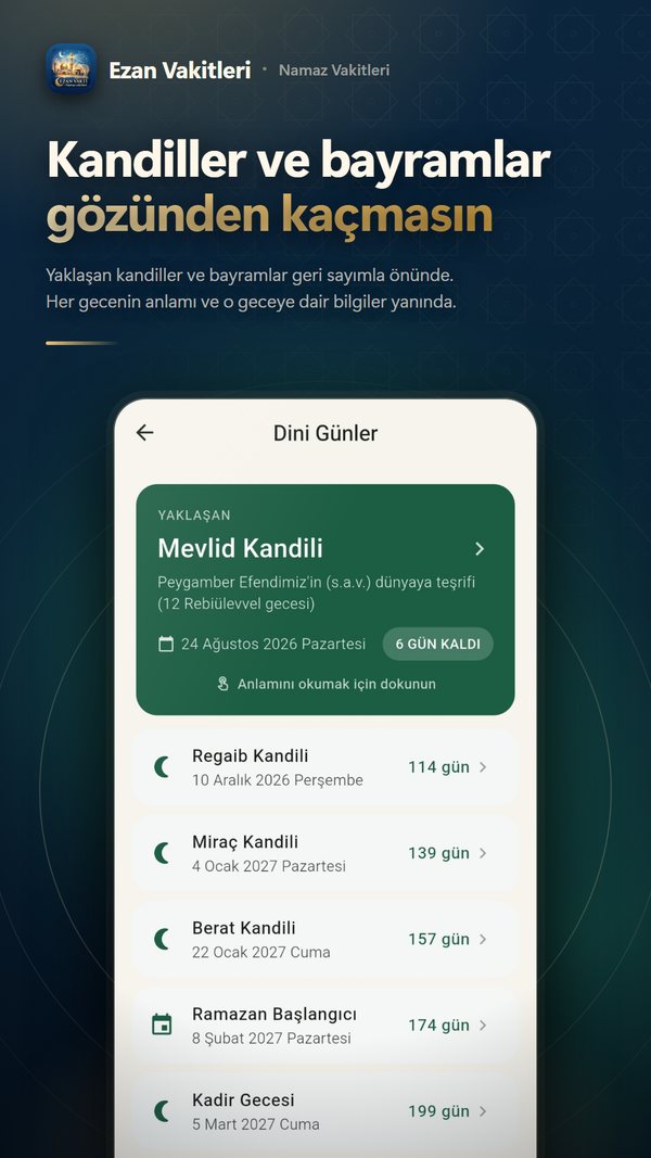 Ezan Vakitleri ekran görüntüsü 4